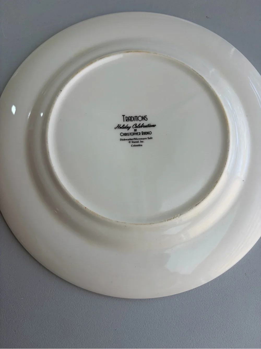 Christopher Radko Traditions Holiday Celebrations Salad Plate Set of 4 Columbia